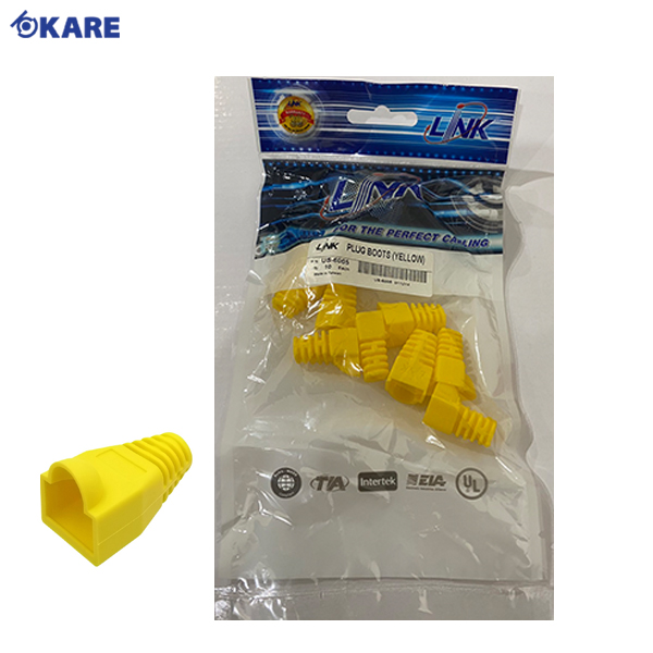 Plugboot - ถนอมหัวสายแลน รุ่น LINK US-6005 (สีเหลือง)
