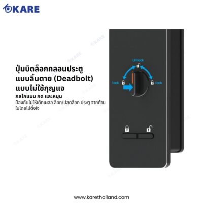 KARE กลอนประตูดิจิทัล กลอนประตูดิจิตอล Digital Door Lock รุ่น i886 มี dead lock