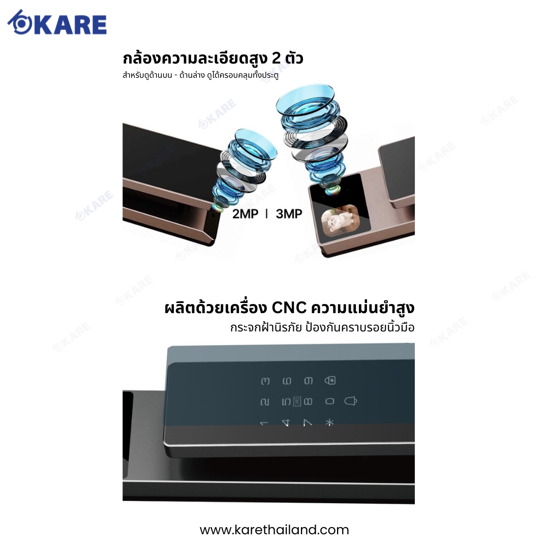 Digital Door Lock i990 dual lens Digital Door Lock กลอนประตูดิจิทัล กลอนประตูดิจิตอล รุ่น i990 เลนส์คู่